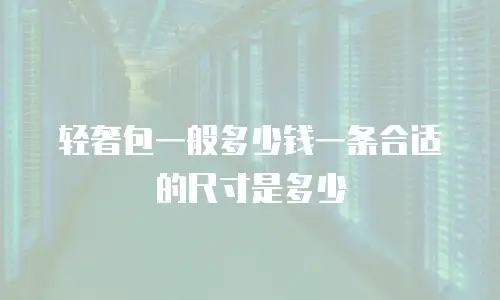 轻奢包一般多少钱一条合适的尺寸是多少