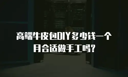 高端牛皮包DIY多少钱一个月合适做手工吗？