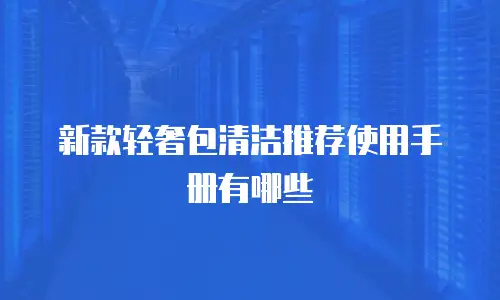 新款轻奢包清洁推荐使用手册有哪些
