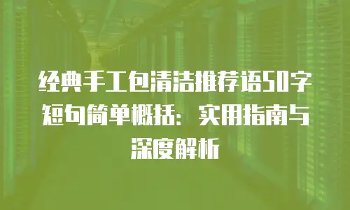 经典手工包清洁推荐语50字短句简单概括：实用指南与深度解析