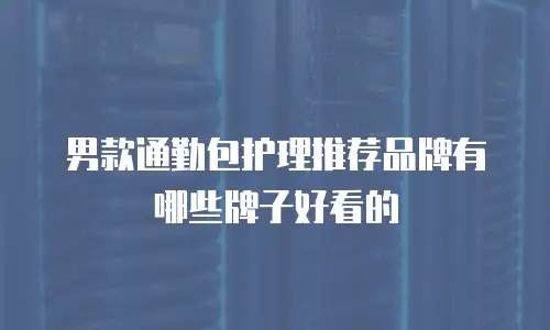 男款通勤包护理推荐品牌有哪些牌子好看的