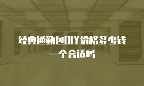 经典通勤包DIY价格多少钱一个合适吗