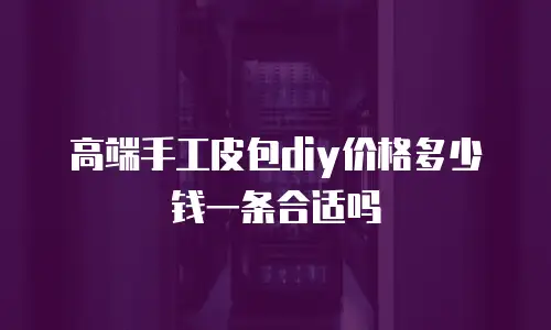 高端手工皮包diy价格多少钱一条合适吗