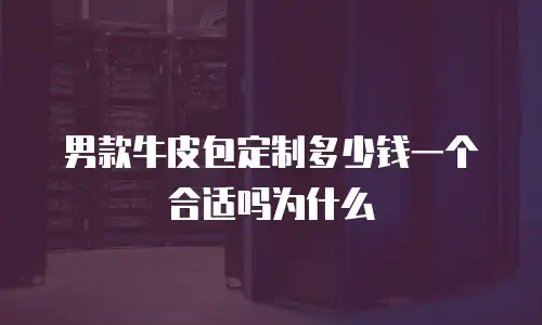 男款牛皮包定制多少钱一个合适吗为什么