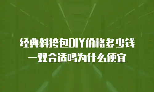 经典斜挎包DIY价格多少钱一双合适吗为什么便宜