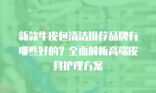 新款牛皮包清洁推荐品牌有哪些好的？全面解析高端皮具护理方案
