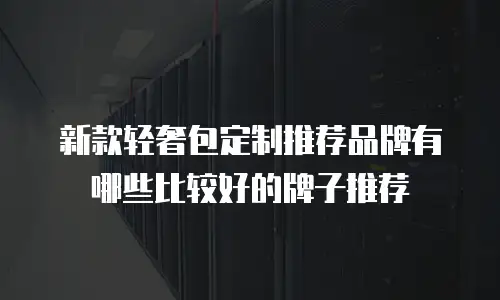 新款轻奢包定制推荐品牌有哪些比较好的牌子推荐