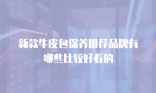 新款牛皮包保养推荐品牌有哪些比较好看的