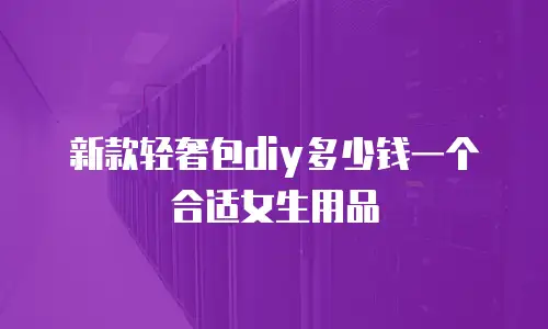 新款轻奢包diy多少钱一个合适女生用品