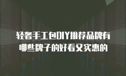 轻奢手工包DIY推荐品牌有哪些牌子的好看又实惠的