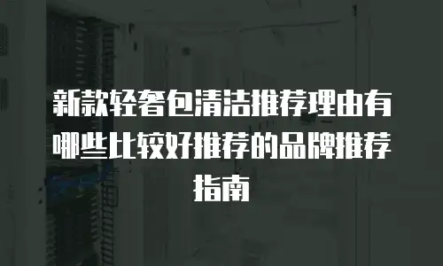 新款轻奢包清洁推荐理由有哪些比较好推荐的品牌推荐指南