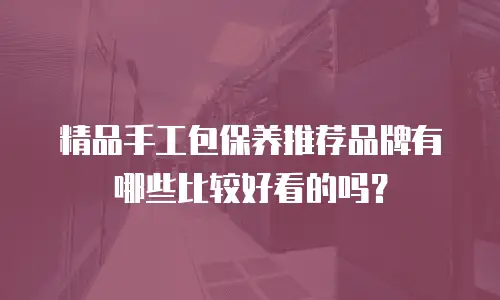 精品手工包保养推荐品牌有哪些比较好看的吗？