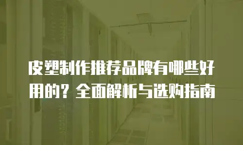 皮塑制作推荐品牌有哪些好用的？全面解析与选购指南