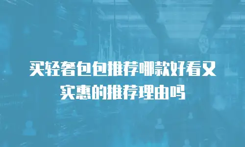 买轻奢包包推荐哪款好看又实惠的推荐理由吗