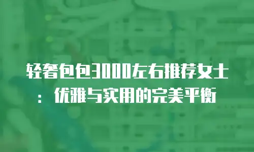轻奢包包3000左右推荐女士：优雅与实用的完美平衡