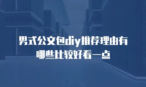 男式公文包diy推荐理由有哪些比较好看一点