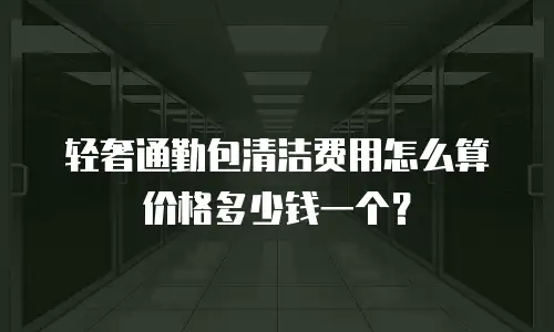轻奢通勤包清洁费用怎么算价格多少钱一个？