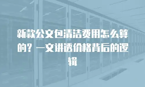 新款公文包清洁费用怎么算的？一文讲透价格背后的逻辑