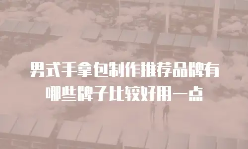 男式手拿包制作推荐品牌有哪些牌子比较好用一点