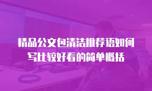 精品公文包清洁推荐语如何写比较好看的简单概括