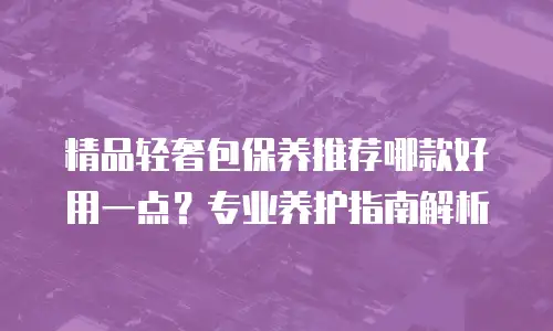 精品轻奢包保养推荐哪款好用一点？专业养护指南解析