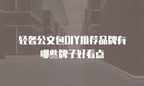 轻奢公文包DIY推荐品牌有哪些牌子好看点