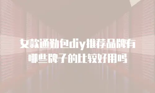女款通勤包diy推荐品牌有哪些牌子的比较好用吗