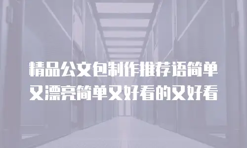 精品公文包制作推荐语简单又漂亮简单又好看的又好看