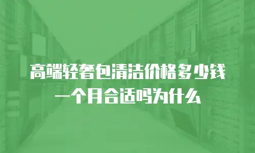 高端轻奢包清洁价格多少钱一个月合适吗为什么