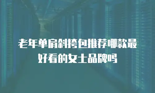 老年单肩斜挎包推荐哪款最好看的女士品牌吗