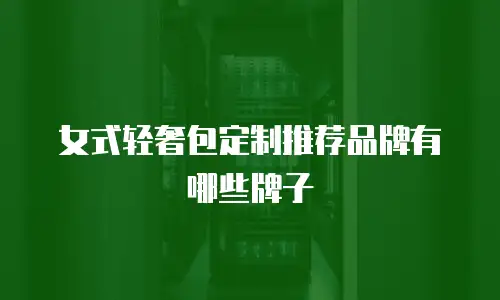 女式轻奢包定制推荐品牌有哪些牌子