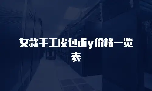 女款手工皮包diy价格一览表