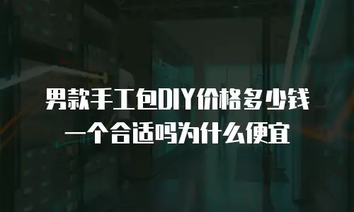 男款手工包DIY价格多少钱一个合适吗为什么便宜