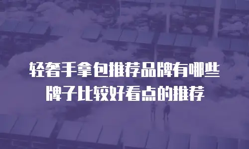 轻奢手拿包推荐品牌有哪些牌子比较好看点的推荐