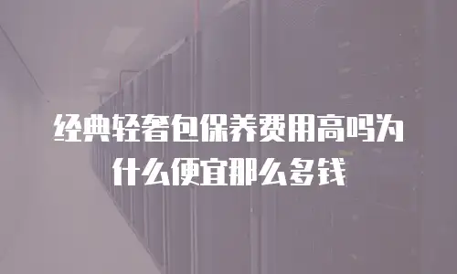 经典轻奢包保养费用高吗为什么便宜那么多钱