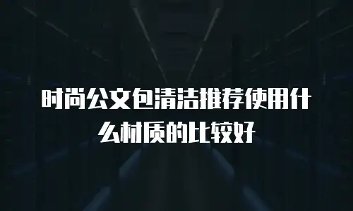 时尚公文包清洁推荐使用什么材质的比较好