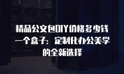 精品公文包DIY价格多少钱一个盒子：定制化办公美学的全新选择