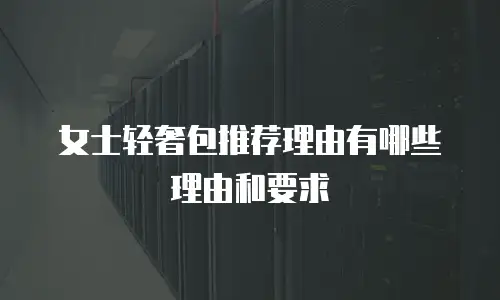 女士轻奢包推荐理由有哪些理由和要求