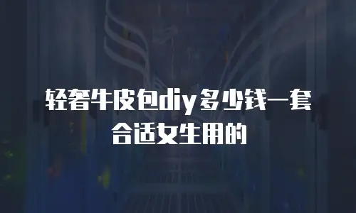 轻奢牛皮包diy多少钱一套合适女生用的