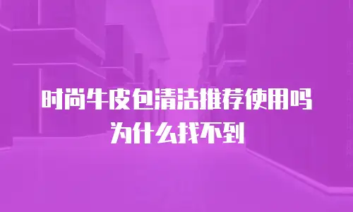 时尚牛皮包清洁推荐使用吗为什么找不到