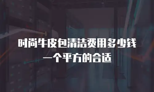 时尚牛皮包清洁费用多少钱一个平方的合适