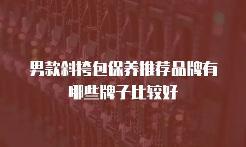 男款斜挎包保养推荐品牌有哪些牌子比较好