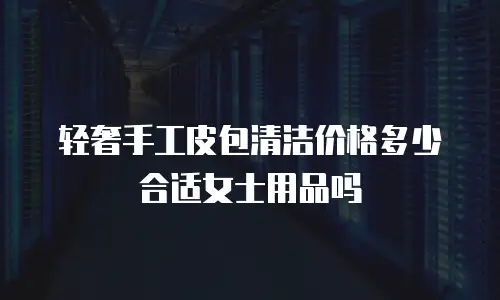 轻奢手工皮包清洁价格多少合适女士用品吗