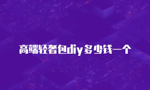 高端轻奢包diy多少钱一个
