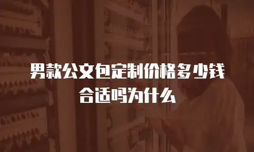 男款公文包定制价格多少钱合适吗为什么