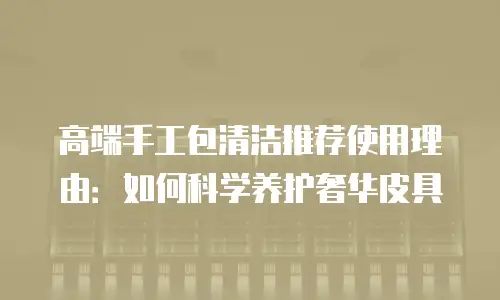 高端手工包清洁推荐使用理由：如何科学养护奢华皮具