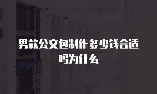 男款公文包制作多少钱合适吗为什么