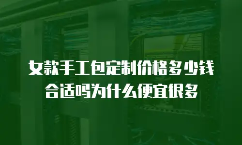 女款手工包定制价格多少钱合适吗为什么便宜很多