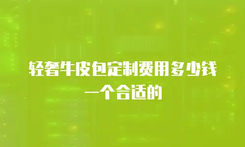 轻奢牛皮包定制费用多少钱一个合适的