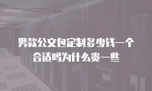 男款公文包定制多少钱一个合适吗为什么贵一些